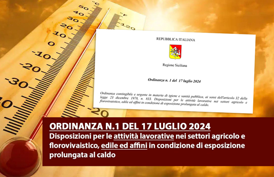 Ordinanza n. 1 del 17 Luglio 2024 - Regione Sicilia